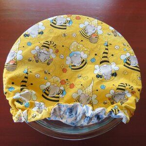 Kitchenaid Bowl Cover, Reversible Bee Gnomes and Blue Rose Mixer Cover